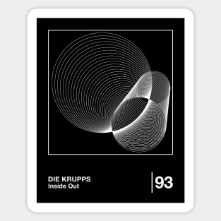 Die Krupps / Minimalist Graphic Fan Artwork Design Sticker